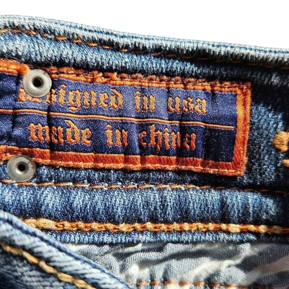 Rock Revival Women's Denim Patti Embroidered Flap Pocket Boot Jeans Size 27 - Picture 9 of 16